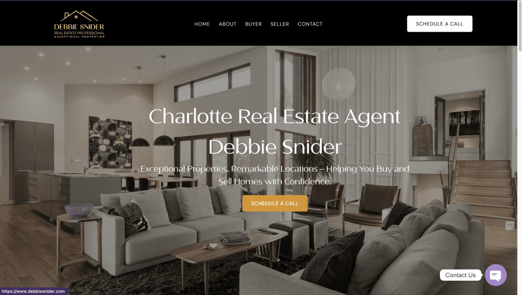 Hero page image for Debbie Snider’s real estate website