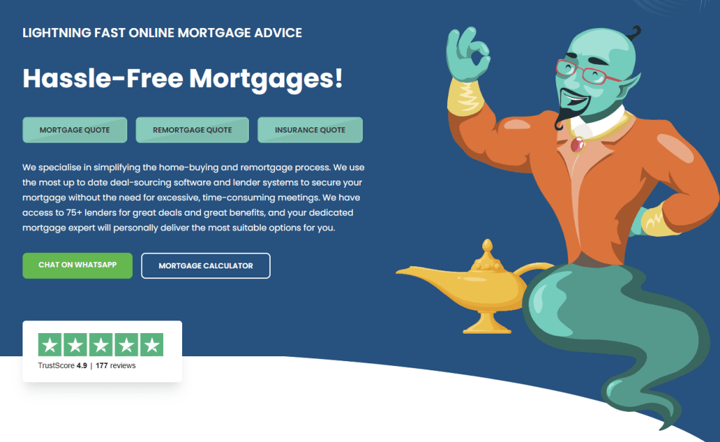 the mortgage genie home page